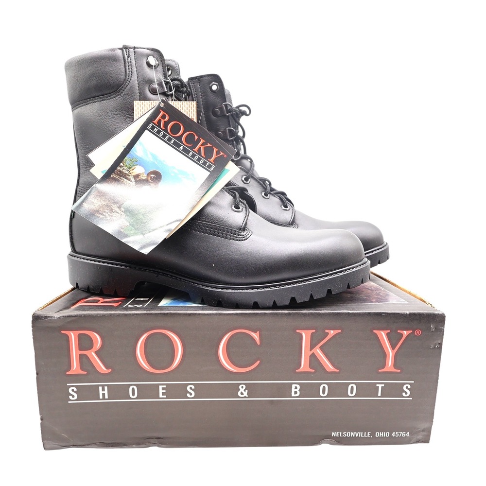 Rocky 1950 Boots Mens 10 EW Black Leather Thinsulate Insulated New In Box